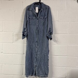 Velvet Heart Blue Long Sleeve Denim Dress